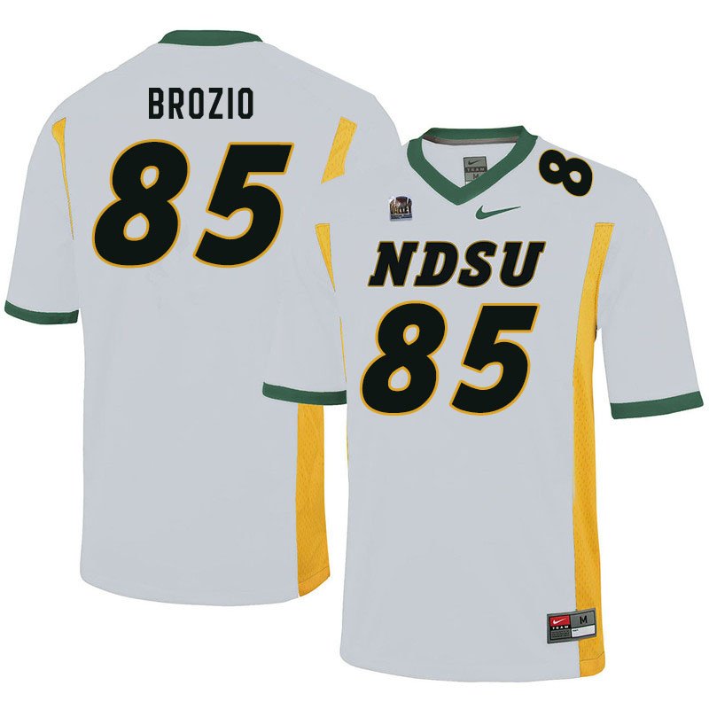 Men #85 Hunter Brozio North Dakota State Bison College Football Jerseys Sale-White